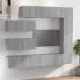 Set de muebles para TV 7 pzas madera contrachapada gris Sonoma de , Muebles TV - Ref: Foro24-3114564, Precio: 313,84 €, Descu...