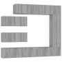 Set de muebles para TV 7 pzas madera contrachapada gris Sonoma de , Muebles TV - Ref: Foro24-3114564, Precio: 313,84 €, Descu...