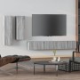 TV-Möbelset 4-teilig Sonoma graues Sperrholz von , TV-Möbel - Ref: Foro24-3114636, Preis: 163,62 €, Rabatt: %