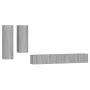 TV furniture set 4 pieces Sonoma gray plywood by , TV Furniture - Ref: Foro24-3114636, Price: 166,07 €, Discount: %