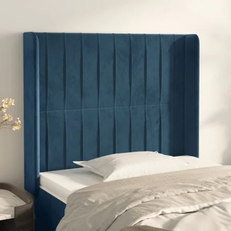 Kopfteil mit dunkelblauen Samtohren 83x16x118/128 cm von , Kopf- und Fußteile - Ref: Foro24-3119852, Preis: 84,45 €, Rabatt: %