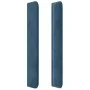 Dark blue velvet LED headboard 163x16x118/128 cm by , Headboards and footboards - Ref: Foro24-3124344, Price: 147,15 €, Disco...