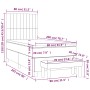 Boxspringbett mit dunkelblauer Samtmatratze 80x200 cm von , Betten und Lattenroste - Ref: Foro24-3137933, Preis: 321,71 €, Ra...
