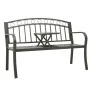 Garden bench with table gray steel 120 cm by , garden benches - Ref: Foro24-319585, Price: 132,00 €, Discount: %