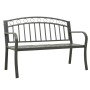 Garden bench with table gray steel 120 cm by , garden benches - Ref: Foro24-319585, Price: 132,00 €, Discount: %