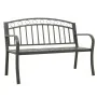 Garden bench with table gray steel 120 cm by , garden benches - Ref: Foro24-319585, Price: 132,00 €, Discount: %