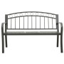 Garden bench with table gray steel 120 cm by , garden benches - Ref: Foro24-319585, Price: 132,00 €, Discount: %
