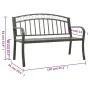 Garden bench with table gray steel 120 cm by , garden benches - Ref: Foro24-319585, Price: 132,00 €, Discount: %