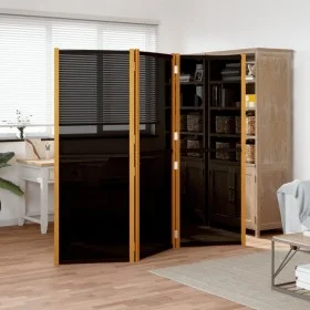Divider screen with 3 panels black 210x180 cm by , Room dividers - Ref: Foro24-319179, Price: 107,34 €, Discount: %