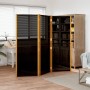 Divider screen with 3 panels black 210x180 cm by , Room dividers - Ref: Foro24-319179, Price: 109,30 €, Discount: %