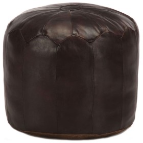 Puf marrón oscuro 40x35 cm cuero auténtico de cabra de , Otomanas - Ref: Foro24-248130, Precio: 122,92 €, Descuento: %