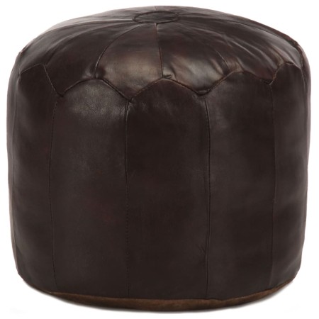 Dark brown pouf 40x35 cm genuine goat leather by , Ottomans - Ref: Foro24-248130, Price: 122,92 €, Discount: %