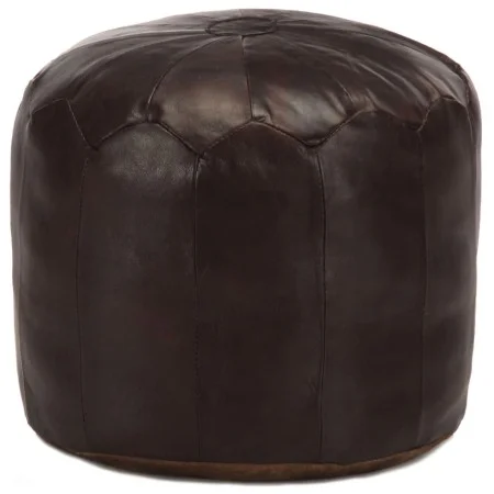 Puf marrón oscuro 40x35 cm cuero auténtico de cabra de , Otomanas - Ref: Foro24-248130, Precio: 120,47 €, Descuento: %