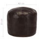 Dunkelbrauner Sitzpuff 40x35 cm aus echtem Ziegenleder von , Osmanen - Ref: Foro24-248130, Preis: 122,92 €, Rabatt: %