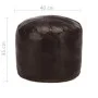 Puf marrón oscuro 40x35 cm cuero auténtico de cabra de , Otomanas - Ref: Foro24-248130, Precio: 120,47 €, Descuento: %