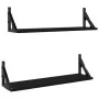 Wall shelves 2 units black 60x15x15.5 cm by , Shelves and shelves - Ref: Foro24-836323, Price: 25,01 €, Discount: %