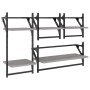 Wandregale mit Stangen, 4 Stück, Sonomagraues Holzwerkstoff von , Regale und Regale - Ref: Foro24-836266, Preis: 36,98 €, Rab...