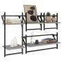 Wall shelves with bars 4 pcs Sonoma gray engineered wood by , Shelves and shelves - Ref: Foro24-836266, Price: 36,58 €, Disco...