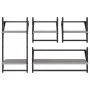 Wall shelves with bars 4 pcs Sonoma gray engineered wood by , Shelves and shelves - Ref: Foro24-836266, Price: 36,58 €, Disco...