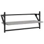 Wall shelves with bars 4 pcs Sonoma gray engineered wood by , Shelves and shelves - Ref: Foro24-836266, Price: 36,58 €, Disco...
