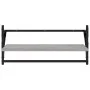 Wall shelves with bars 4 pcs Sonoma gray engineered wood by , Shelves and shelves - Ref: Foro24-836266, Price: 36,58 €, Disco...