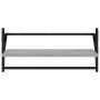 Wandregale mit Stangen, 4 Stück, Sonomagraues Holzwerkstoff von , Regale und Regale - Ref: Foro24-836266, Preis: 36,98 €, Rab...