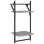 Wandregale mit Stangen, 4 Stück, Sonomagraues Holzwerkstoff von , Regale und Regale - Ref: Foro24-836266, Preis: 36,58 €, Rab...