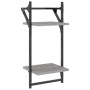 Wandregale mit Stangen, 4 Stück, Sonomagraues Holzwerkstoff von , Regale und Regale - Ref: Foro24-836266, Preis: 36,98 €, Rab...