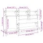 Wall shelves with bars 4 pcs Sonoma gray engineered wood by , Shelves and shelves - Ref: Foro24-836266, Price: 36,58 €, Disco...