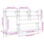 Wandregale mit Stangen, 4 Stück, Sonomagraues Holzwerkstoff von , Regale und Regale - Ref: Foro24-836266, Preis: 36,98 €, Rab...