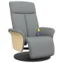Recliner massage chair with footrest light gray fabric by , Armchairs - Ref: Foro24-356533, Price: 270,89 €, Discount: %