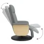 Relax-Massagesessel mit Fußstütze aus hellgrauem Stoff von , Sessel - Ref: Foro24-356533, Preis: 270,89 €, Rabatt: %