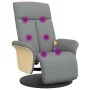 Recliner massage chair with footrest light gray fabric by , Armchairs - Ref: Foro24-356533, Price: 270,89 €, Discount: %