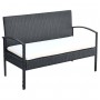4-teiliges Gartenmöbel-Set und Kissen Kunstrattan schwarz von vidaXL, Gartensets - Ref: Foro24-42673, Preis: 210,27 €, Rabatt: %