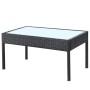 4-teiliges Gartenmöbel-Set und Kissen Kunstrattan schwarz von vidaXL, Gartensets - Ref: Foro24-42673, Preis: 210,27 €, Rabatt: %