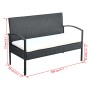 4-teiliges Gartenmöbel-Set und Kissen Kunstrattan schwarz von vidaXL, Gartensets - Ref: Foro24-42673, Preis: 210,27 €, Rabatt: %