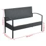 Set muebles de jardín 4 piezas y cojines ratán sintético negro de vidaXL, Conjuntos de jardín - Ref: Foro24-42673, Precio: 20...