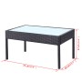 4-teiliges Gartenmöbel-Set und Kissen Kunstrattan schwarz von vidaXL, Gartensets - Ref: Foro24-42673, Preis: 210,27 €, Rabatt: %