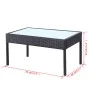 Set muebles de jardín 4 piezas y cojines ratán sintético negro de vidaXL, Conjuntos de jardín - Ref: Foro24-42673, Precio: 20...