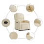 Cream Fabric Recliner by , Armchairs - Ref: Foro24-371760, Price: 204,87 €, Discount: %