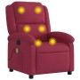 Red wine velvet reclining massage chair by , Armchairs - Ref: Foro24-371813, Price: 250,59 €, Discount: %