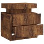 Nachttisch aus geräuchertem Eichenholzwerkstoff, 45 x 35 x 52 cm von vidaXL, Nachttische - Ref: Foro24-326857, Preis: 94,21 €...