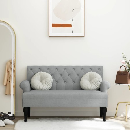Bank mit hellgrauer Stoffrückenlehne 120x62x75,5 cm von , Banken - Ref: Foro24-372120, Preis: 163,35 €, Rabatt: %