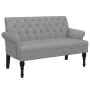 Bench with light gray fabric backrest 120x62x75.5 cm by , Banks - Ref: Foro24-372120, Price: 183,77 €, Discount: %