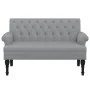Bench with light gray fabric backrest 120x62x75.5 cm by , Banks - Ref: Foro24-372120, Price: 183,77 €, Discount: %