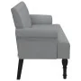 Bench with light gray fabric backrest 120x62x75.5 cm by , Banks - Ref: Foro24-372120, Price: 183,77 €, Discount: %