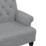 Bench with light gray fabric backrest 120x62x75.5 cm by , Banks - Ref: Foro24-372120, Price: 183,77 €, Discount: %