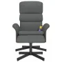 Recliner massage chair with footrest dark gray fabric by , Armchairs - Ref: Foro24-356623, Price: 146,45 €, Discount: %