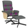 Recliner massage chair with footrest dark gray fabric by , Armchairs - Ref: Foro24-356623, Price: 146,45 €, Discount: %