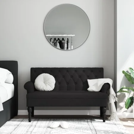 Bench with black fabric backrest 120x62x75.5 cm by , Banks - Ref: Foro24-372122, Price: 182,82 €, Discount: %